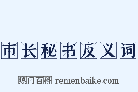 市长秘书反义词是什么意思的图片